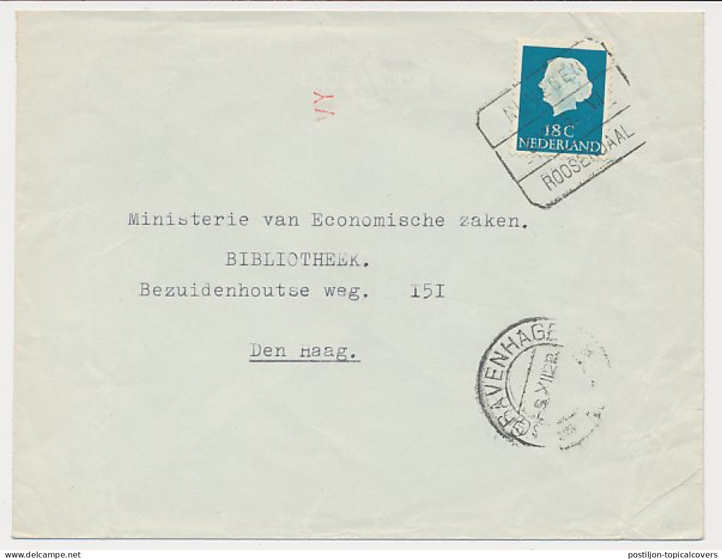 Treinblokstempel : Nijmegen - Roosendaal VII 1965 - Non Classés