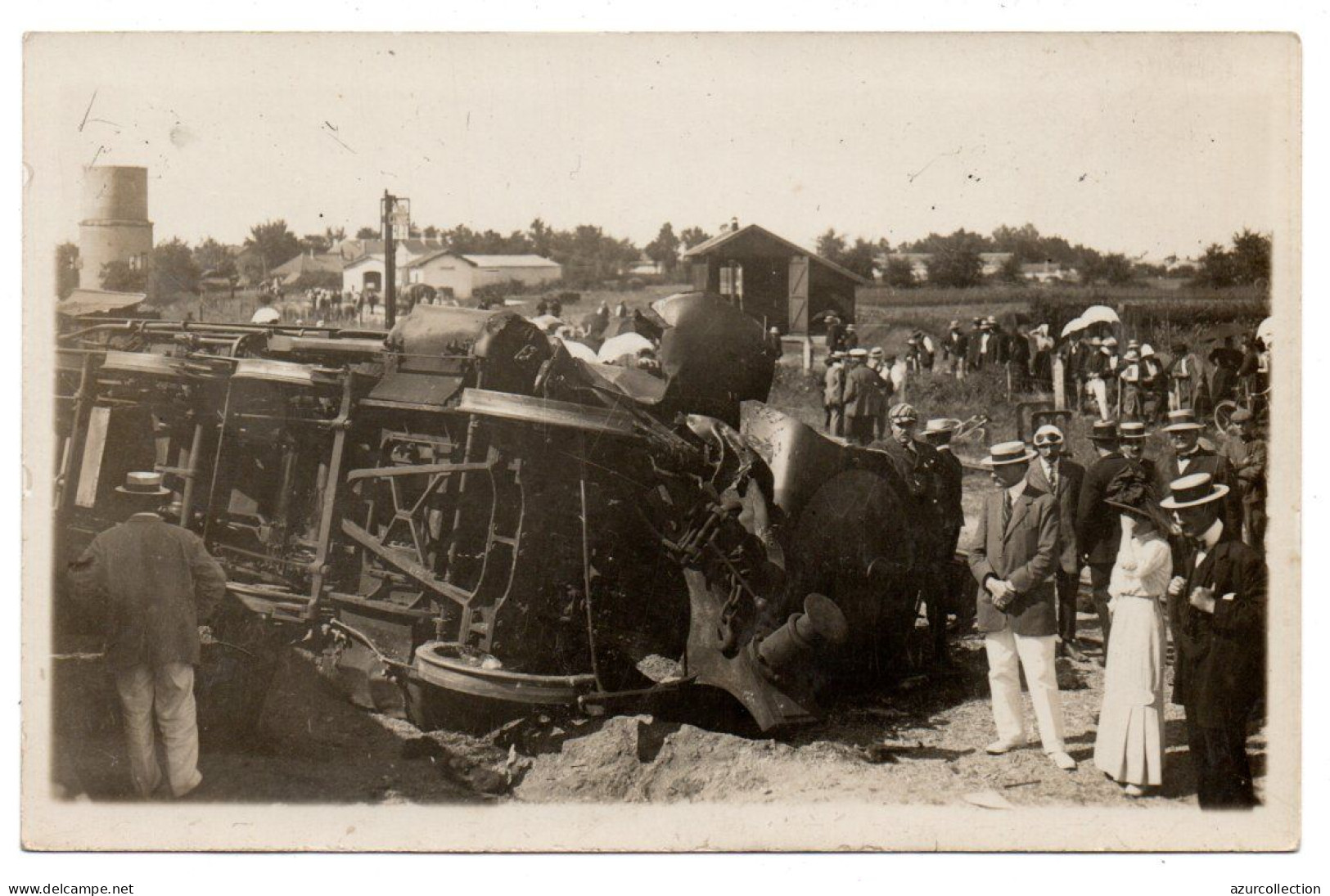 Catastrophe Du 14/08/1910. La Locomotive. Carte Photo - Saujon