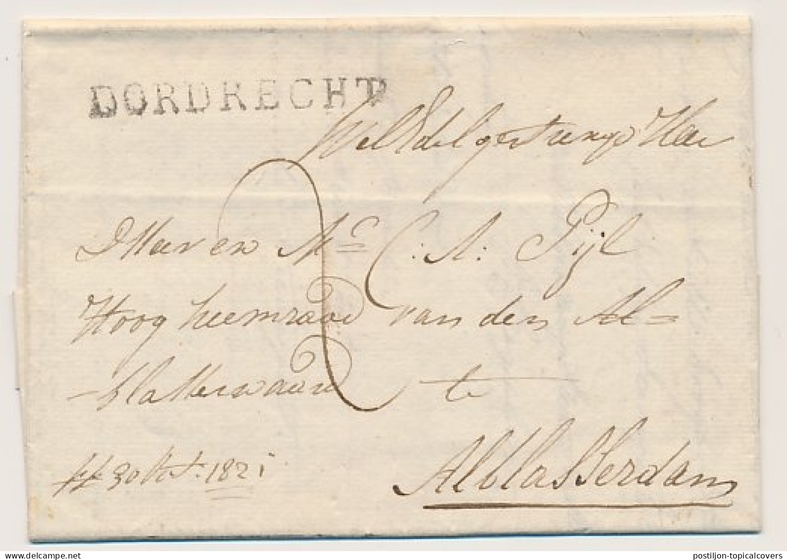 Dordrecht - Alblasserdam 1821 - ...-1852 Voorlopers