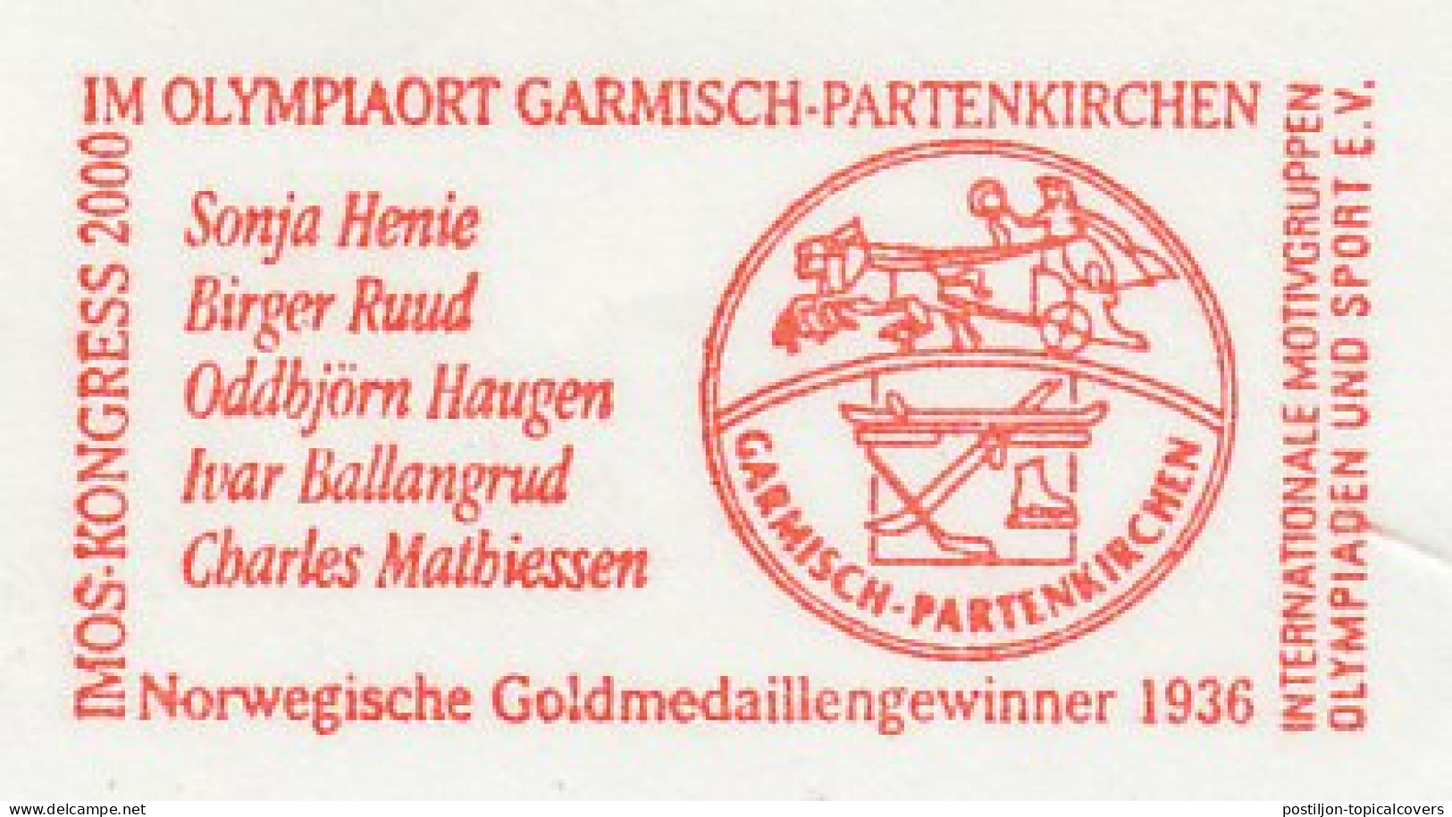 Meter Cut Germany 2000 IMOS Congress - Garmisch Partenkirchen - Olympic Village - Andere & Zonder Classificatie