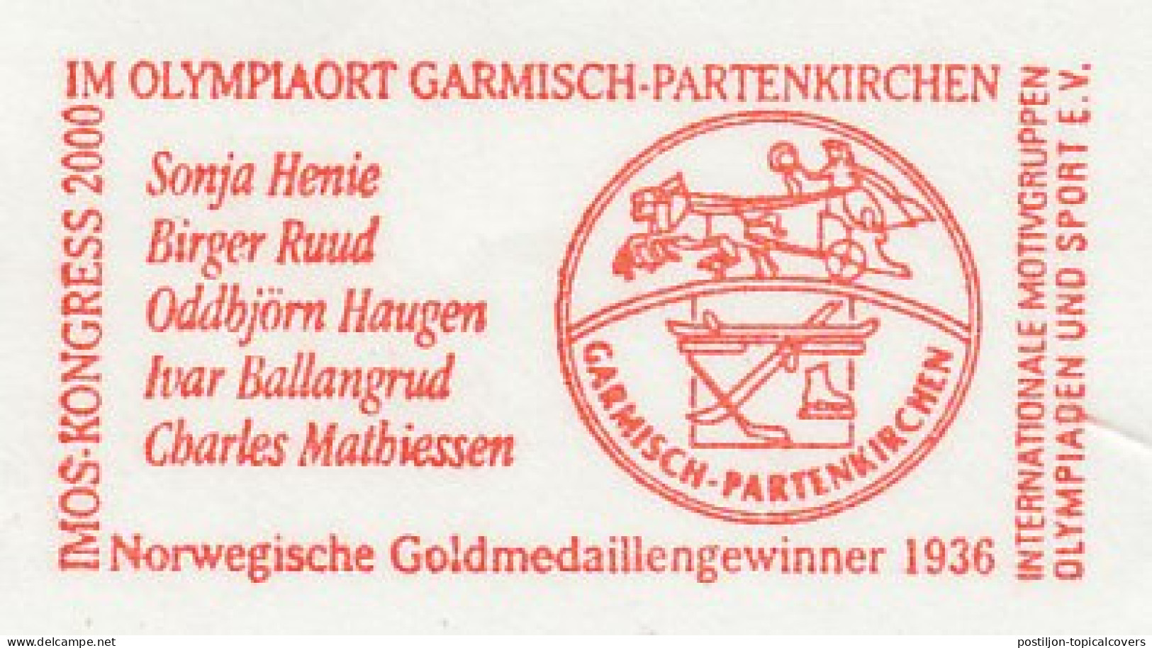 Meter Cut Germany 2000 IMOS Congress - Garmisch Partenkirchen - Olympic Village - Other & Unclassified