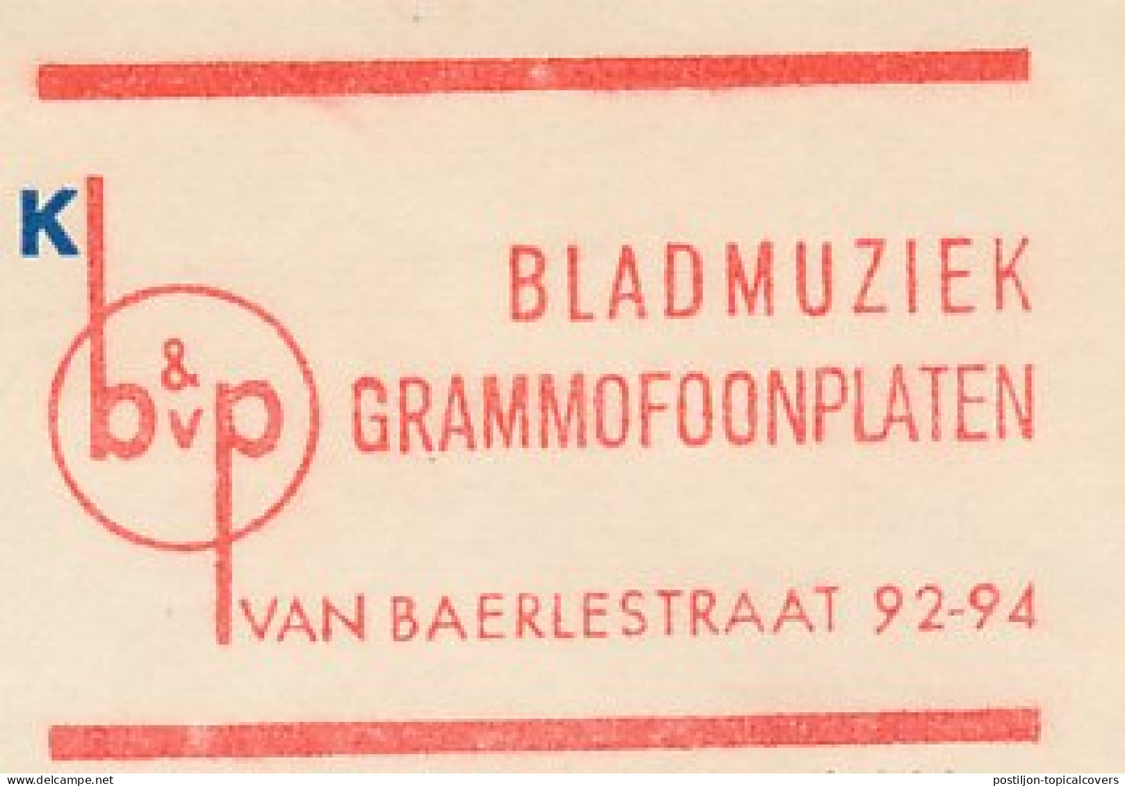 Address Label Netherlands 1973 Sheet Music - Gramophone Records  - Muziek