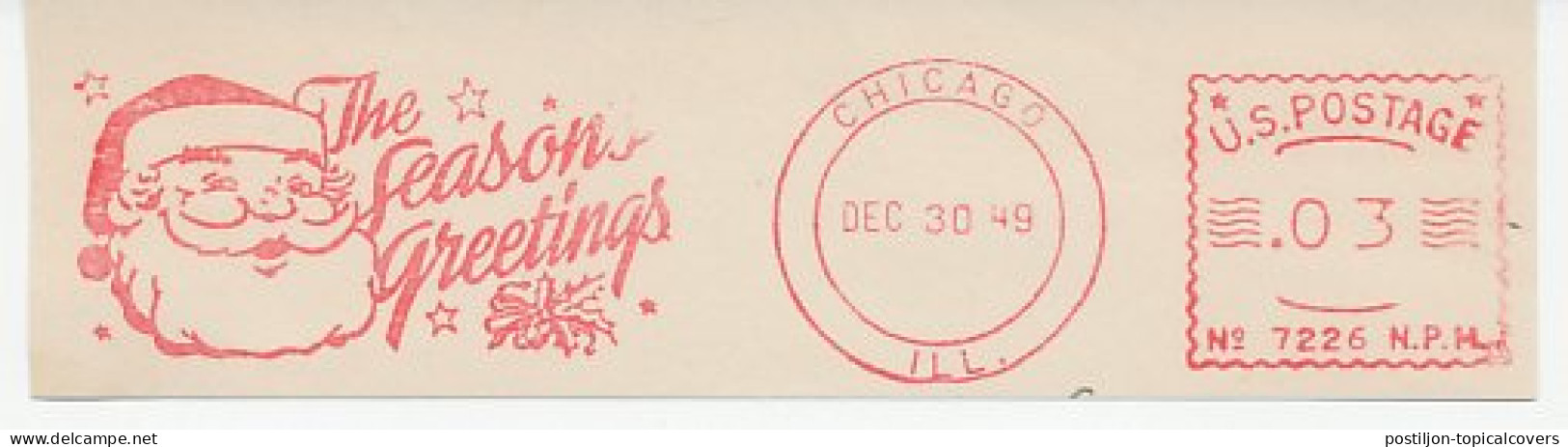 Meter Cut USA 1949 Santa Claus - Christmas