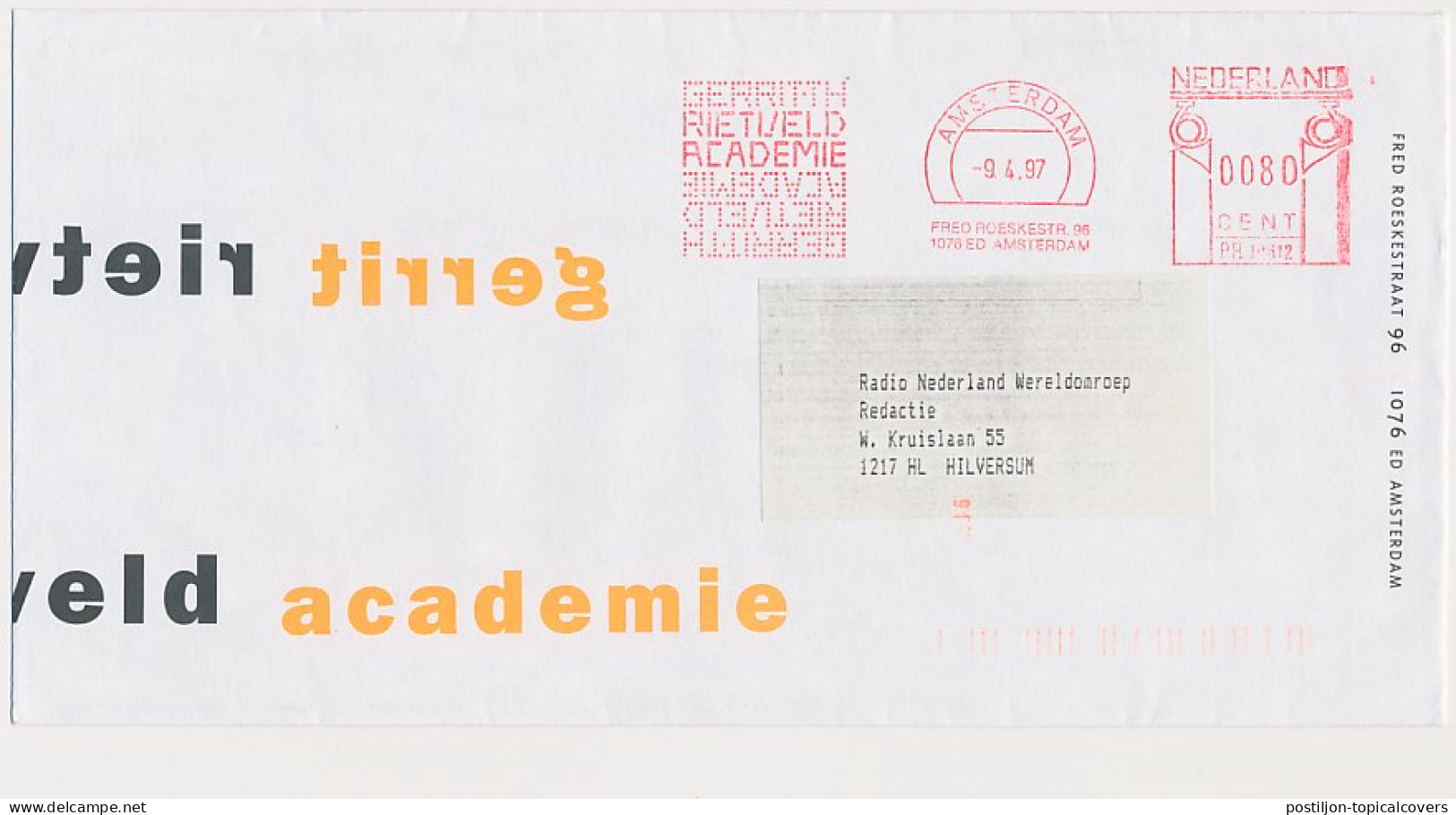 Meter Cover Netherlands 1997 Gerrit Rietveld - Architect - Designer - Academy - Andere & Zonder Classificatie