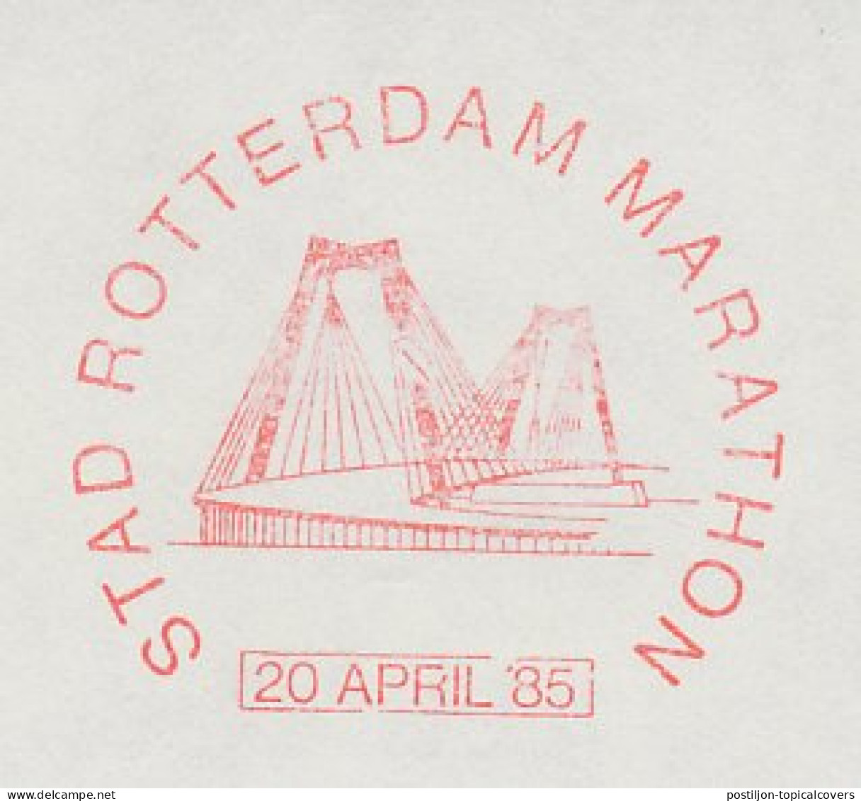 Meter Cut Netherlands 1985 Marathon Of Rotterdam 1985 - Bridge - Andere & Zonder Classificatie