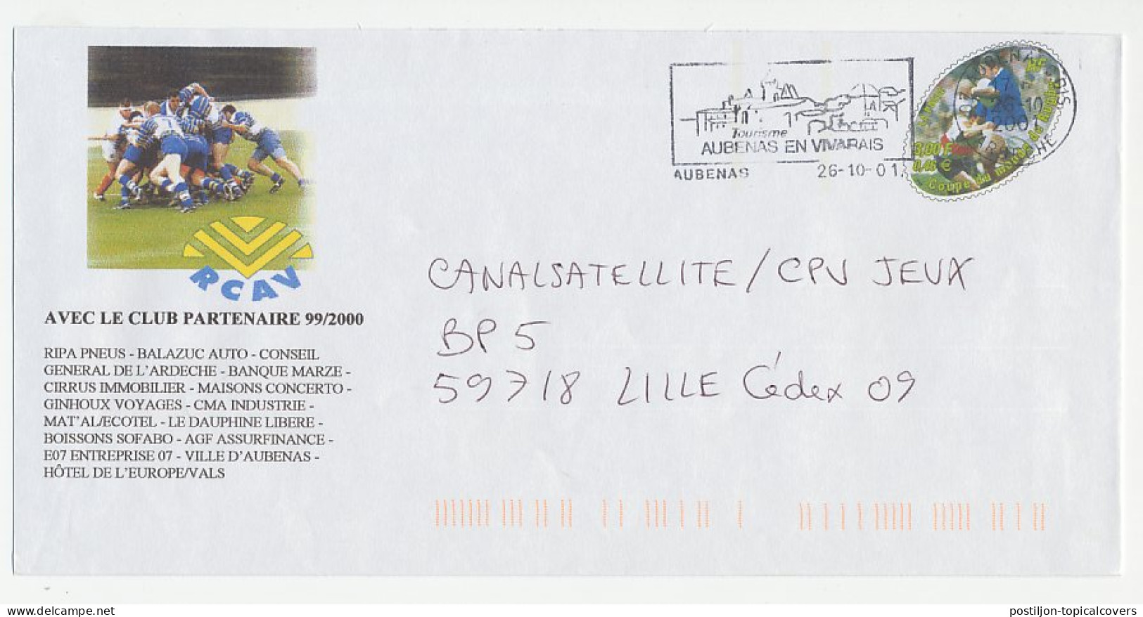 Postal Stationery / PAP France 2001 Rugby  - Autres & Non Classés