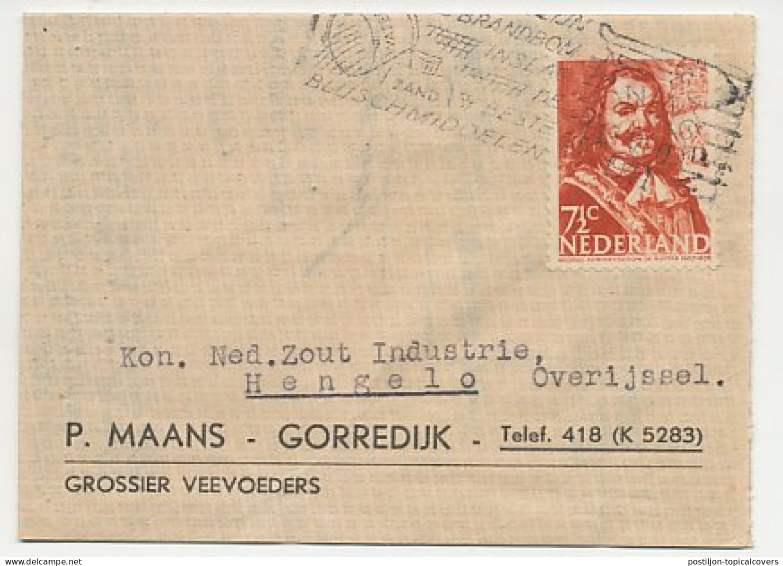 Vouwbrief ( Zie Inhoud ) Gorredijk 1944 - Veevoeders - Non Classés