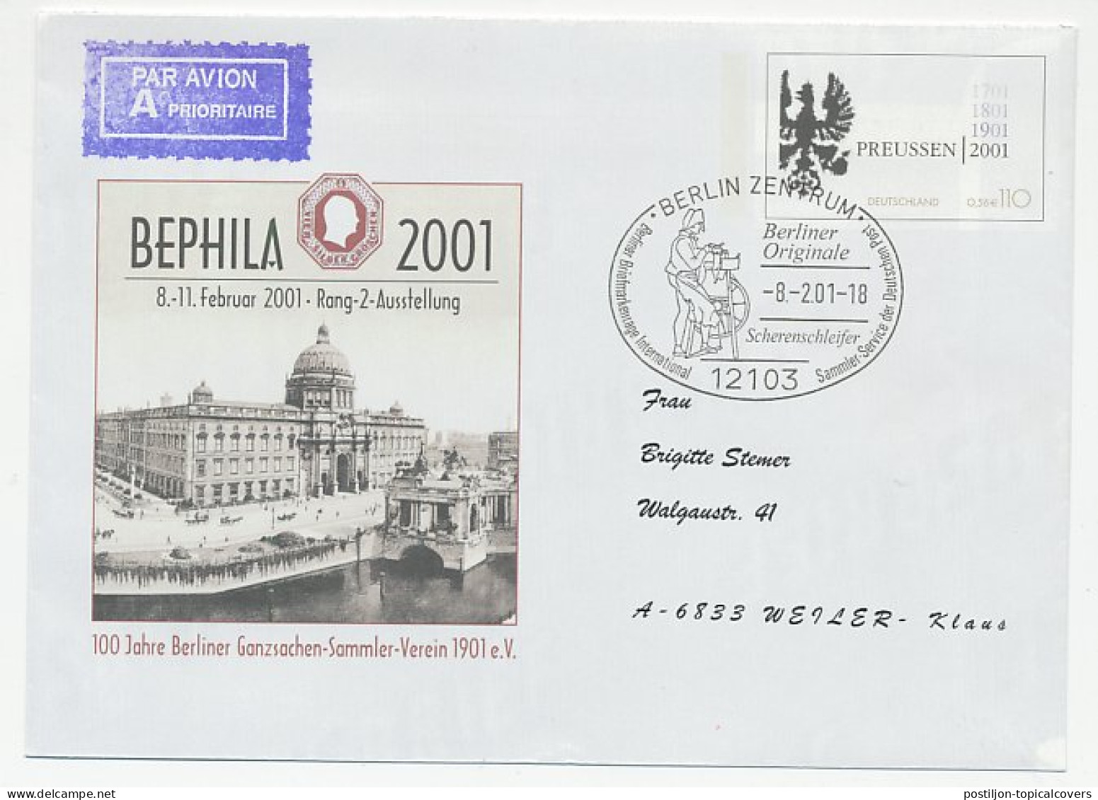 Postal Stationery / Postmark Germany 2001 Grinder - Andere & Zonder Classificatie
