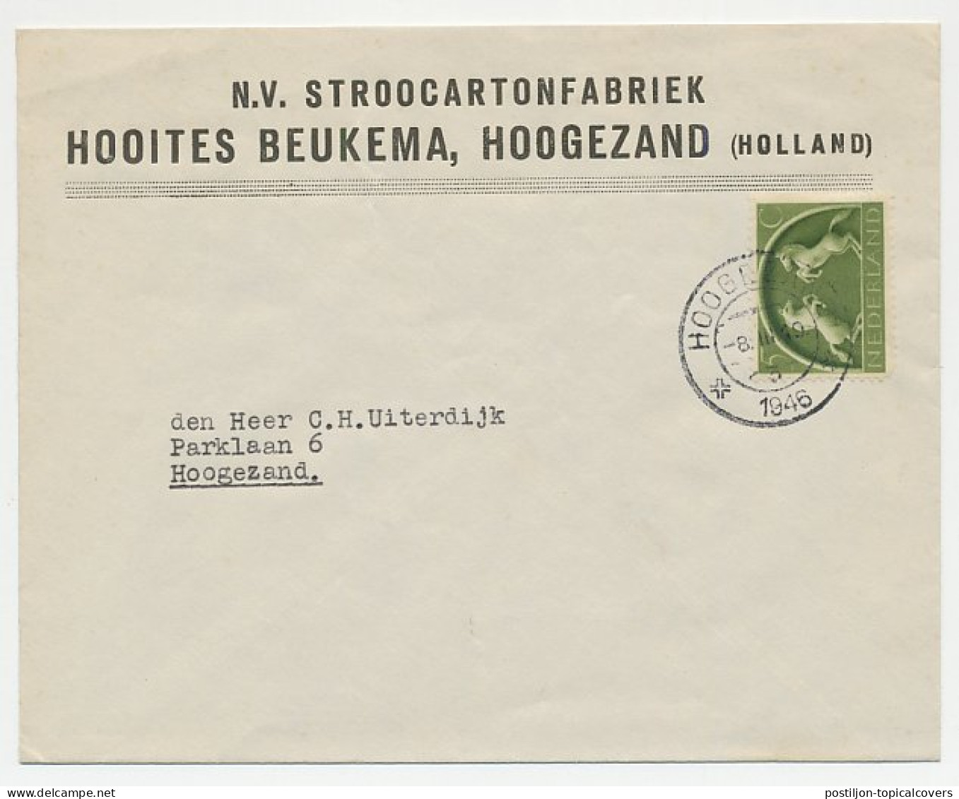 Firma Envelop Hoogezand 1946 - Stroocartonfabriek - Sin Clasificación