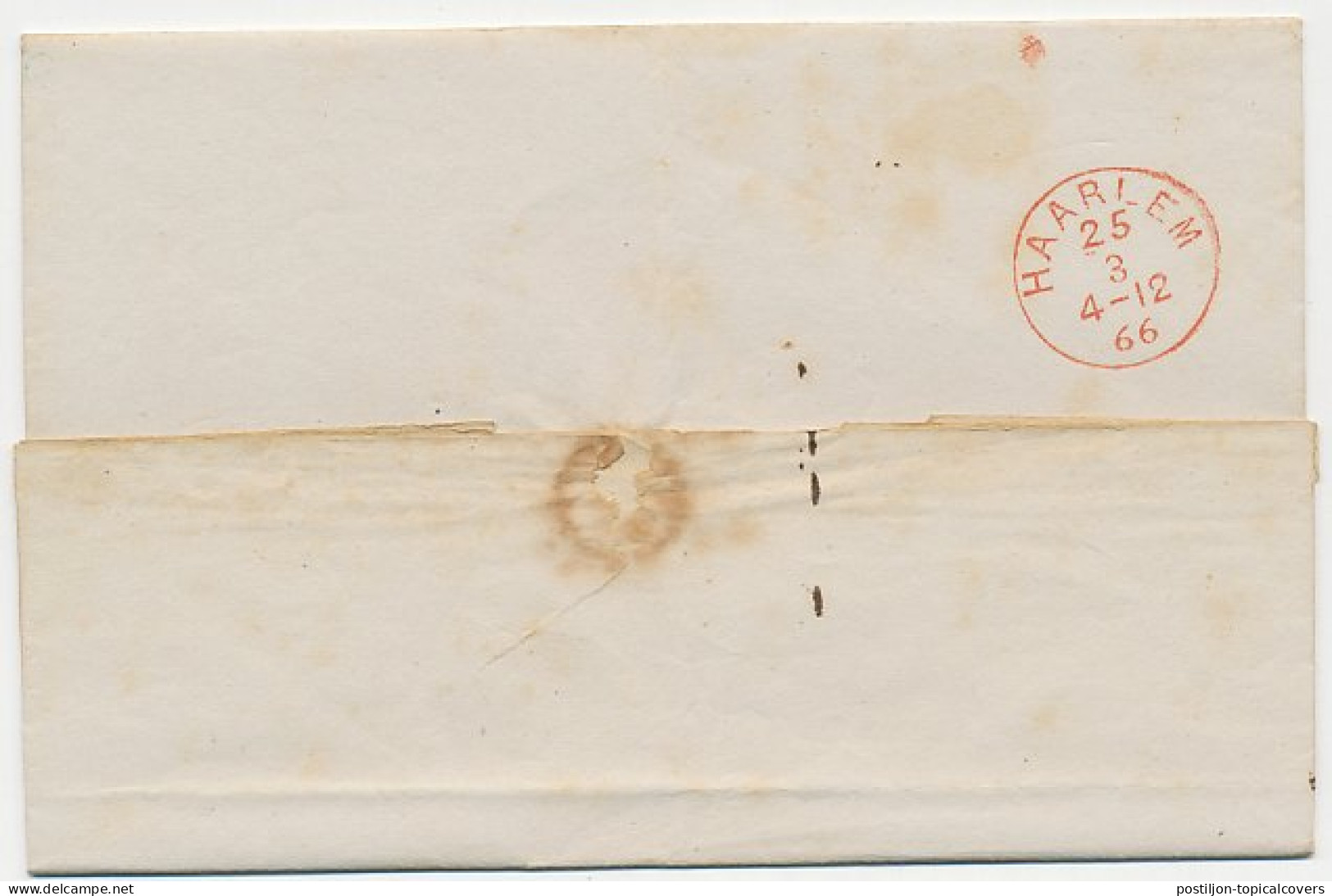 Gebroken Ringstempel : Leiden 1866 - Lettres & Documents
