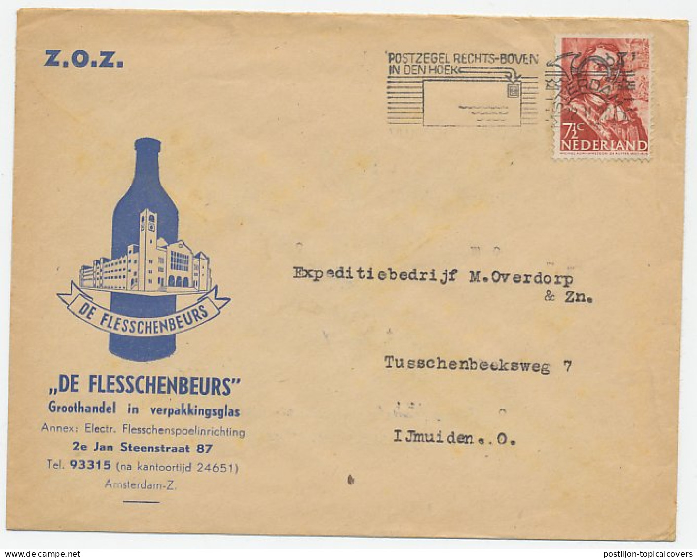 Firma Envelop Amsterdam 1946 - Flesschenbeurs - Unclassified