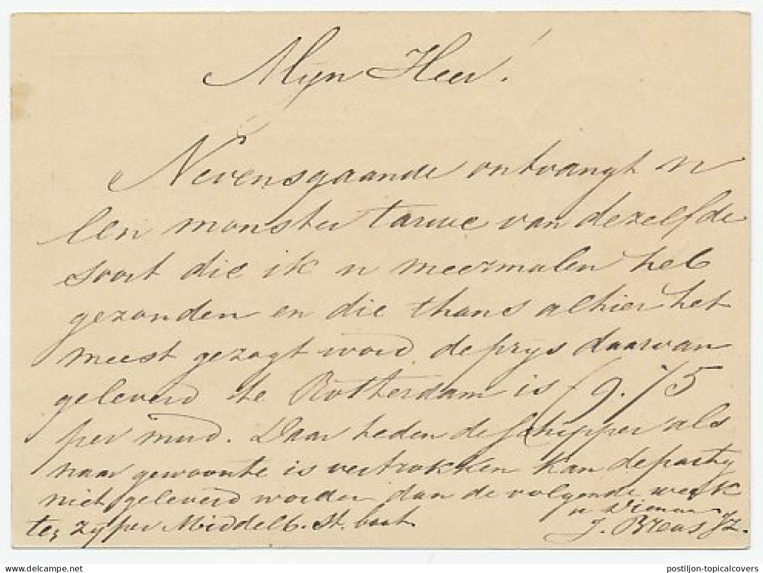 Naamstempel Colynsplaat 1879 - Lettres & Documents