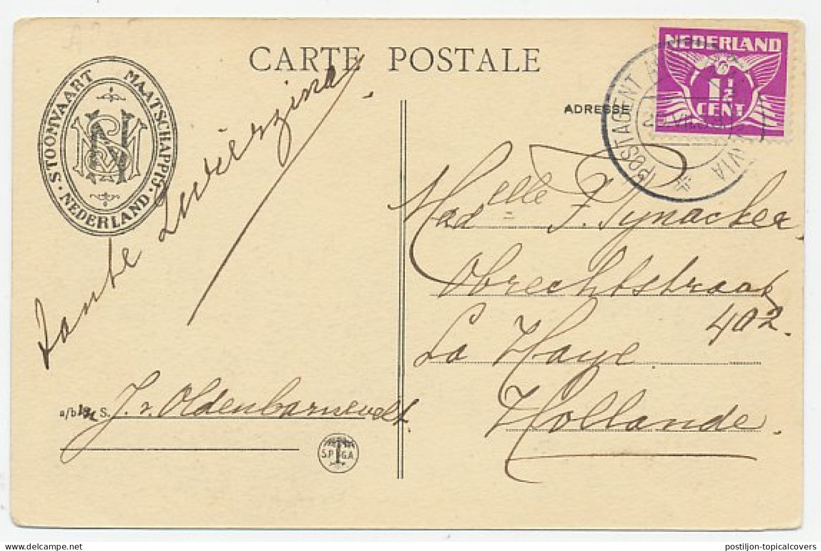 Postagent Amsterdam - Batavia 1933 : Algerije - Den Haag - Unclassified