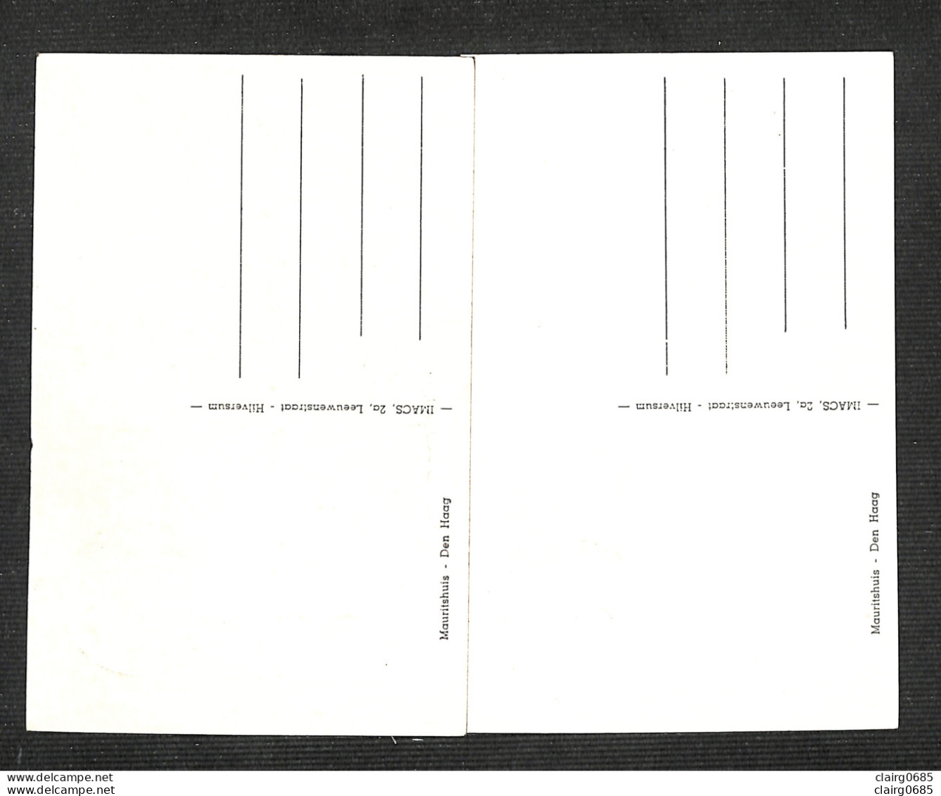 PAYS-BAS - NEDERLAND - 2 Cartes MAXIMUM 1956 - Constantin Huygens - Jongensportret - Maximumkaarten
