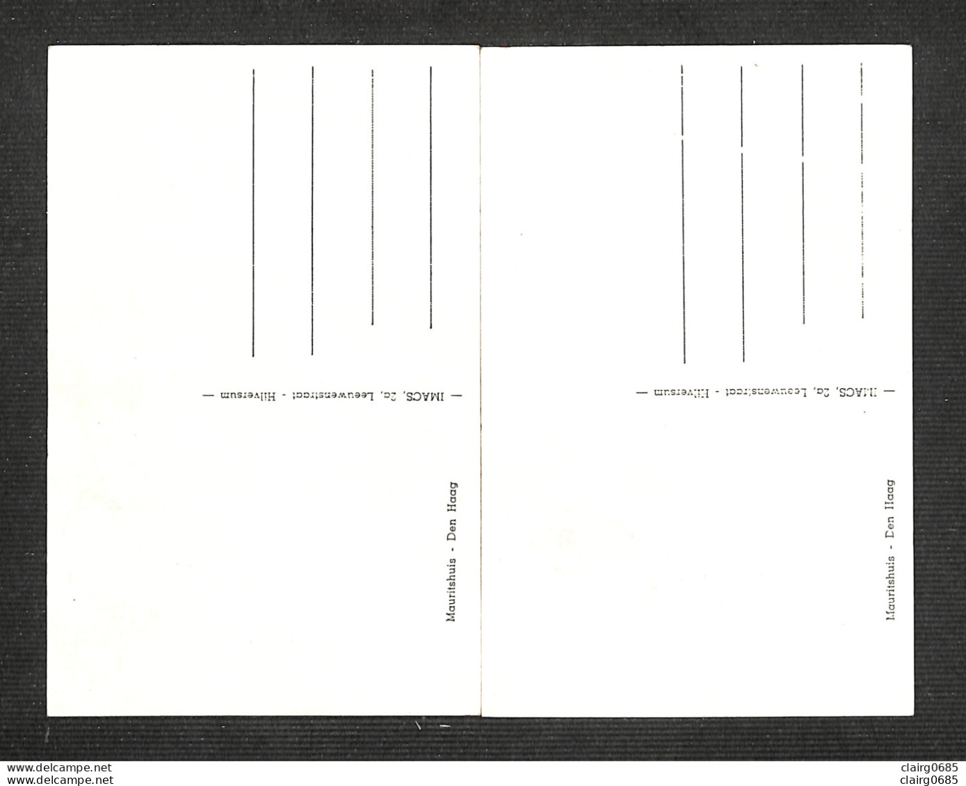 PAYS-BAS - NEDERLAND - 2 Cartes MAXIMUM 1956 - Willem Van Loon - Philips Huygens - Cartoline Maximum