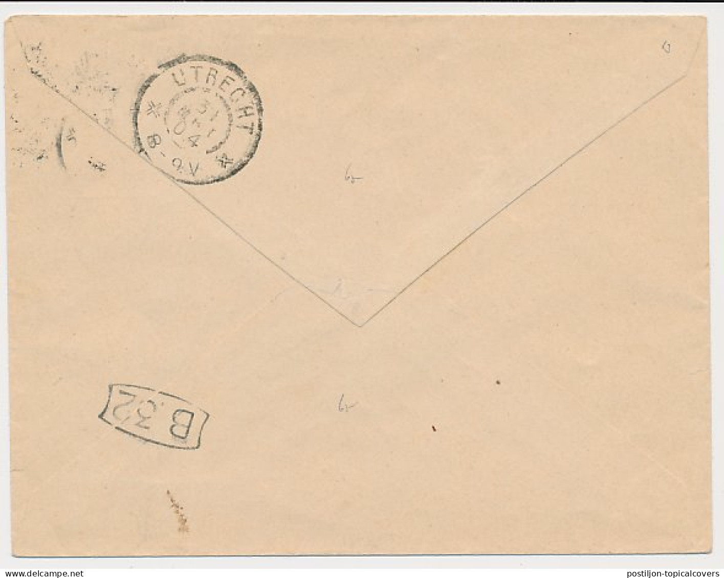 Envelop G. 8 A Hilversum - Utrecht 1904 - Material Postal