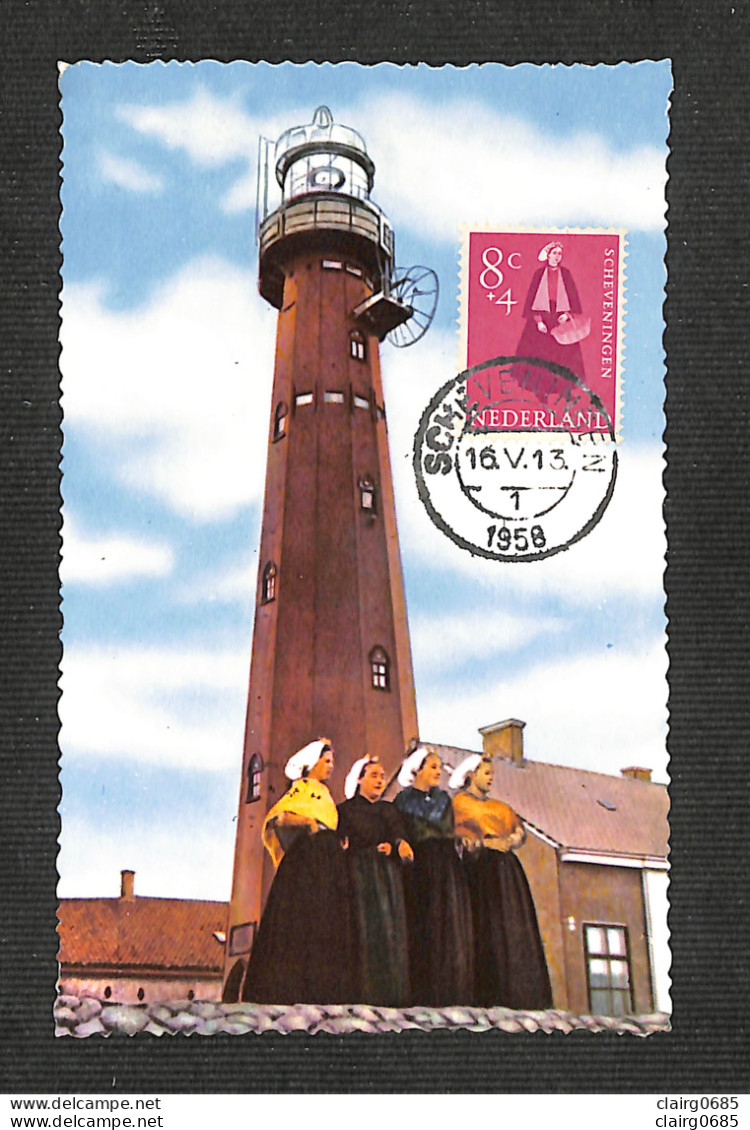 PAYS-BAS - NEDERLAND - Carte MAXIMUM 1958 - Scheveningen, Vuurtoren - Maximumkaarten