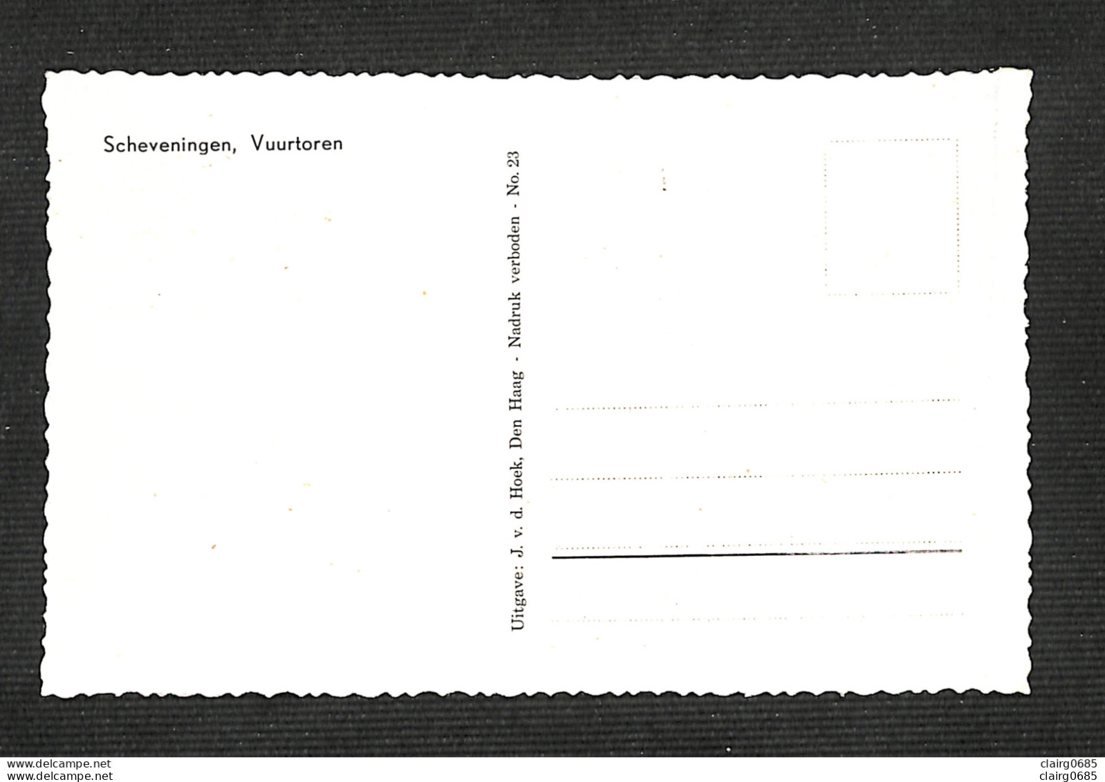 PAYS-BAS - NEDERLAND - Carte MAXIMUM 1958 - Scheveningen, Vuurtoren - Maximum Cards