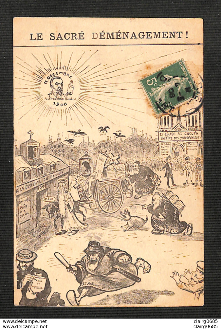 POLITIQUE - SATIRIQUES - Le Sacré Déménagement - 1908 - Satirical