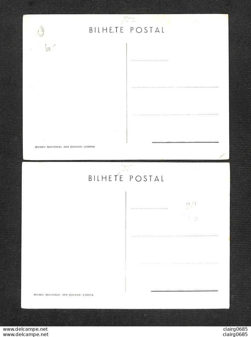PORTUGAL - 2 Cartes Maximum 1952 - COCHE DO SÉCULO XVI Et XVIII - Cartoline Maximum