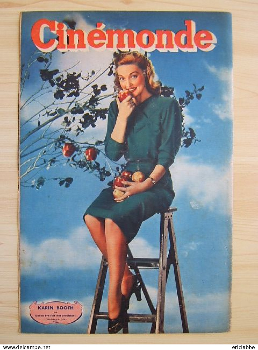 Cinémonde N°712 Du 23 Mars 1948 Lauren Bacall - Karin Booth- Orson Welles-Florence Marly - Henri Vidal - Humphrey Bogart - Film/ Televisie