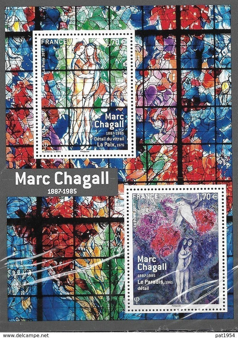 France 2017 Bloc Feuillet F5116 Neuf Marc Chagall à La Faciale +15% - Mint/Hinged