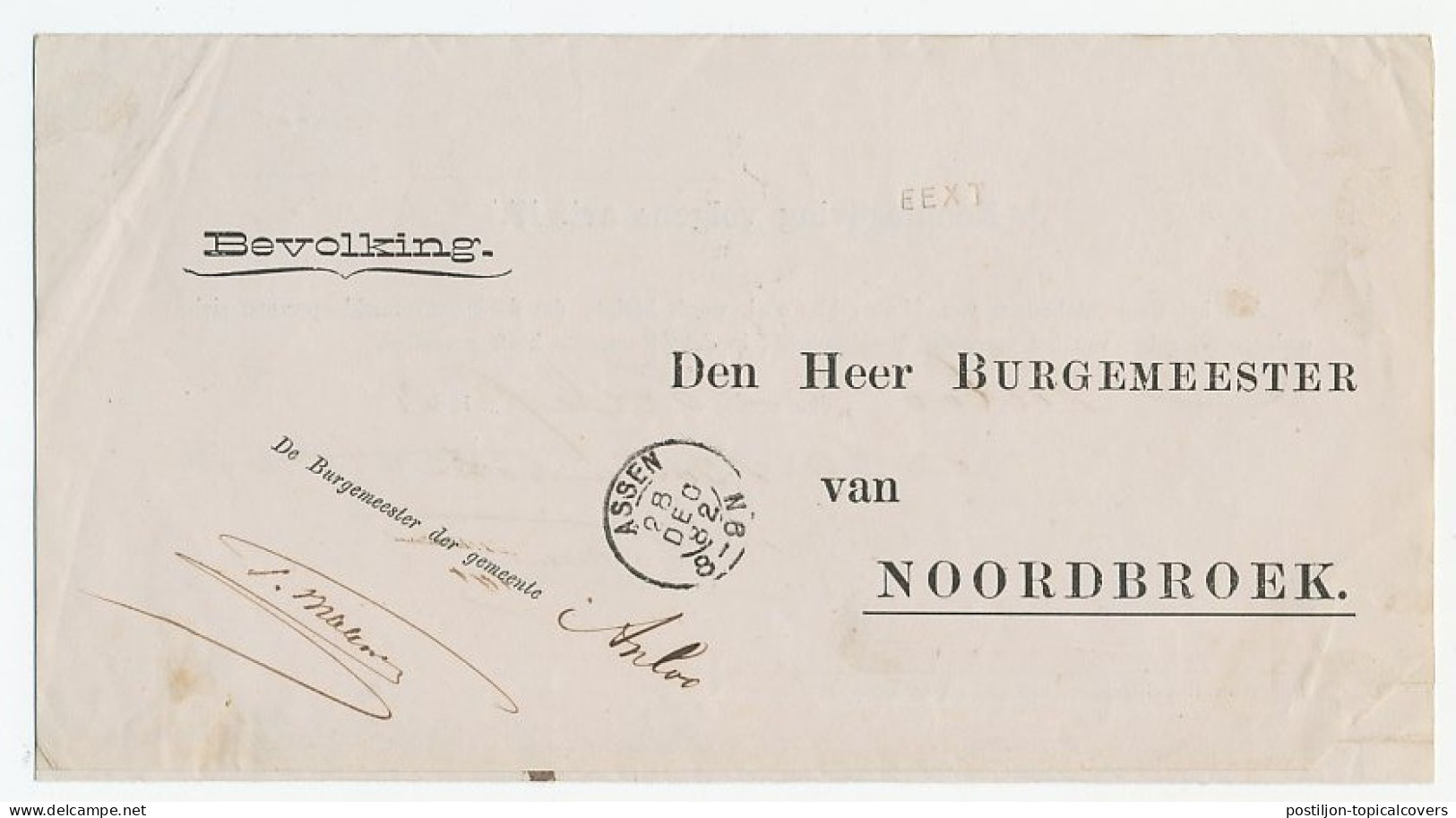 Naamstempel Eext 1882 - Cartas & Documentos