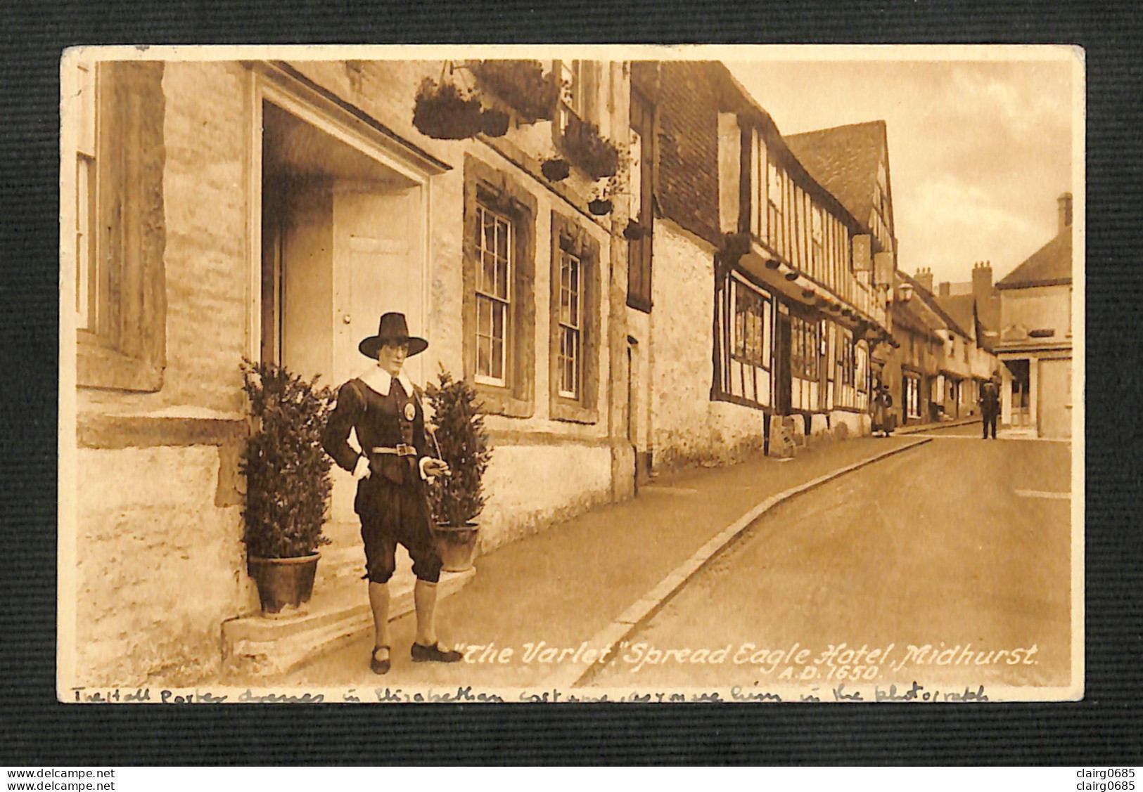 ROYAUME-UNI - ANGLETERRE - The Varlet "Spread Eagle Hotel :  Midhurst" A. D. 1650  - 1936? (peu Courante) - Sonstige & Ohne Zuordnung