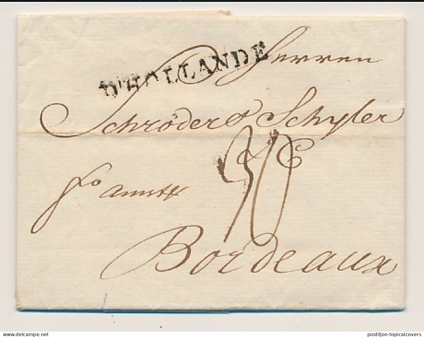 Hamburg Duitsland - Bordeaux Frankrijk 1797 - D Hollande - ...-1852 Vorläufer