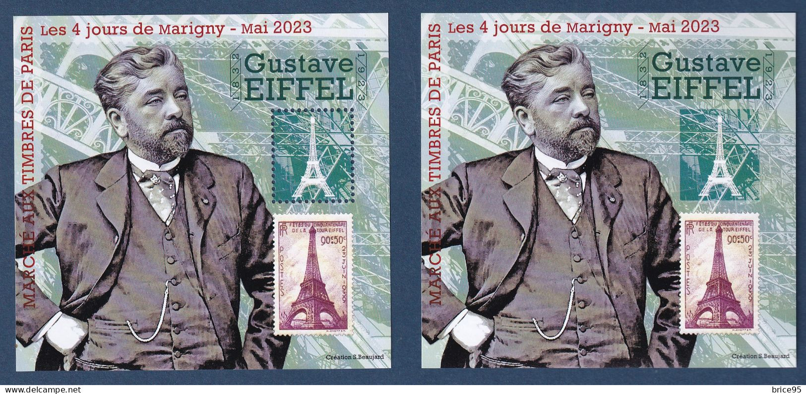 France - Bloc Marigny - Gustave Eiffel - 2023 - Foglietti Commemorativi