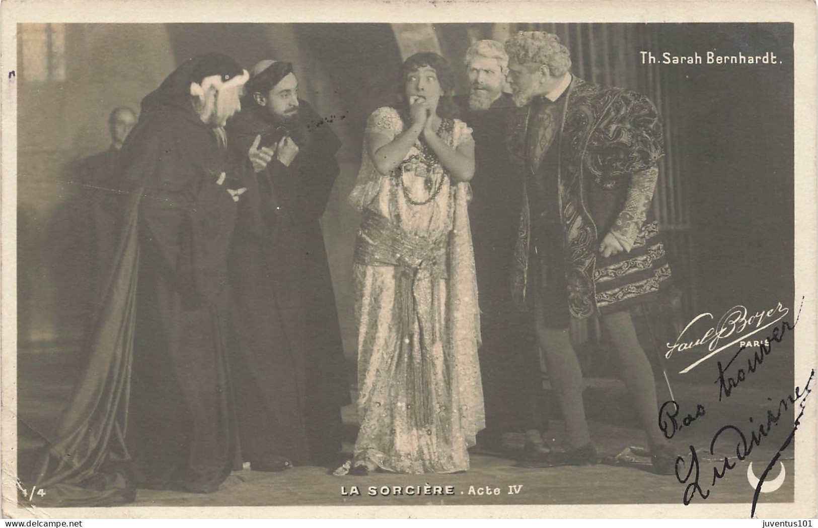 CPA Théâtre-Th.Sarah Bernhardt-La Sorcière Acte 4-Timbre       L2889 - Théâtre