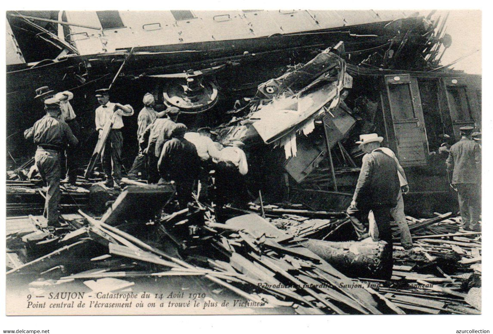 Catastrophe Du 14/08/1910. Point Central De L'écrasement Ou On A Trouvé Le Plus De Victimes - Saujon