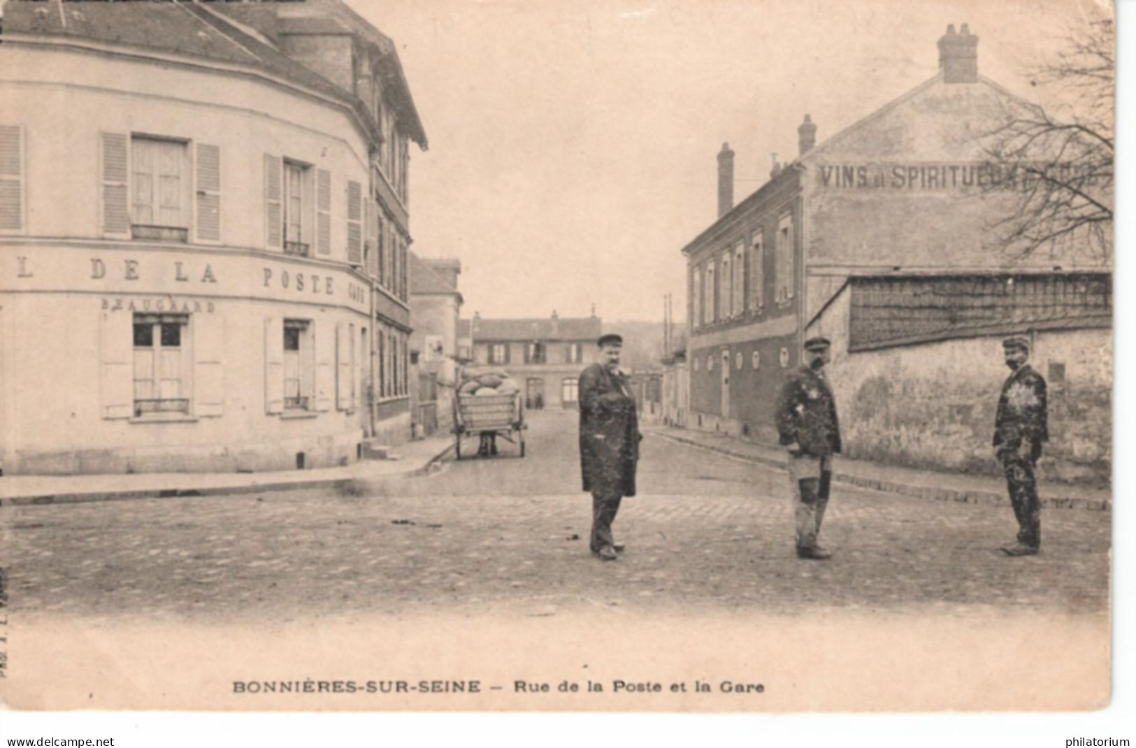 78  BONNIERES Sur SEINE  Rue De La Poste Et La Gare - Bonnieres Sur Seine