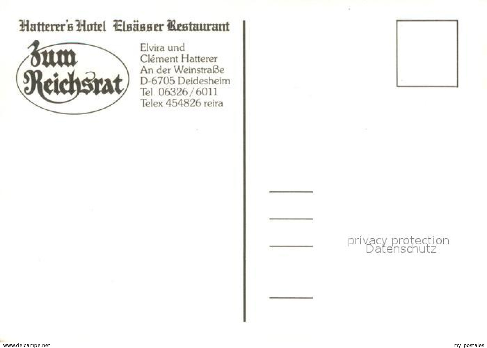 73635596 Deidesheim Hatterers Hotel Elsaesser Restaurant Zum Reichsrat Deideshei - Deidesheim