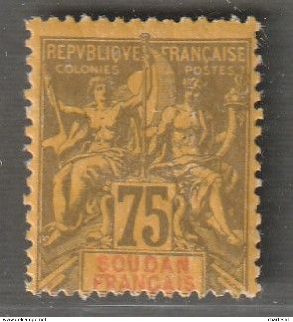 SOUDAN - N°14 * (1894) 75c Violet Sur Jaune - Unused Stamps