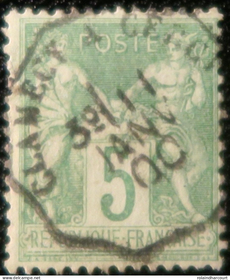 R1311/3077 - FRANCE - SAGE TYPE I N°102 - CàD CONVOYEUR : CLAMECY à CERGY 11 JANVIER 1900 - 1876-1878 Sage (Type I)