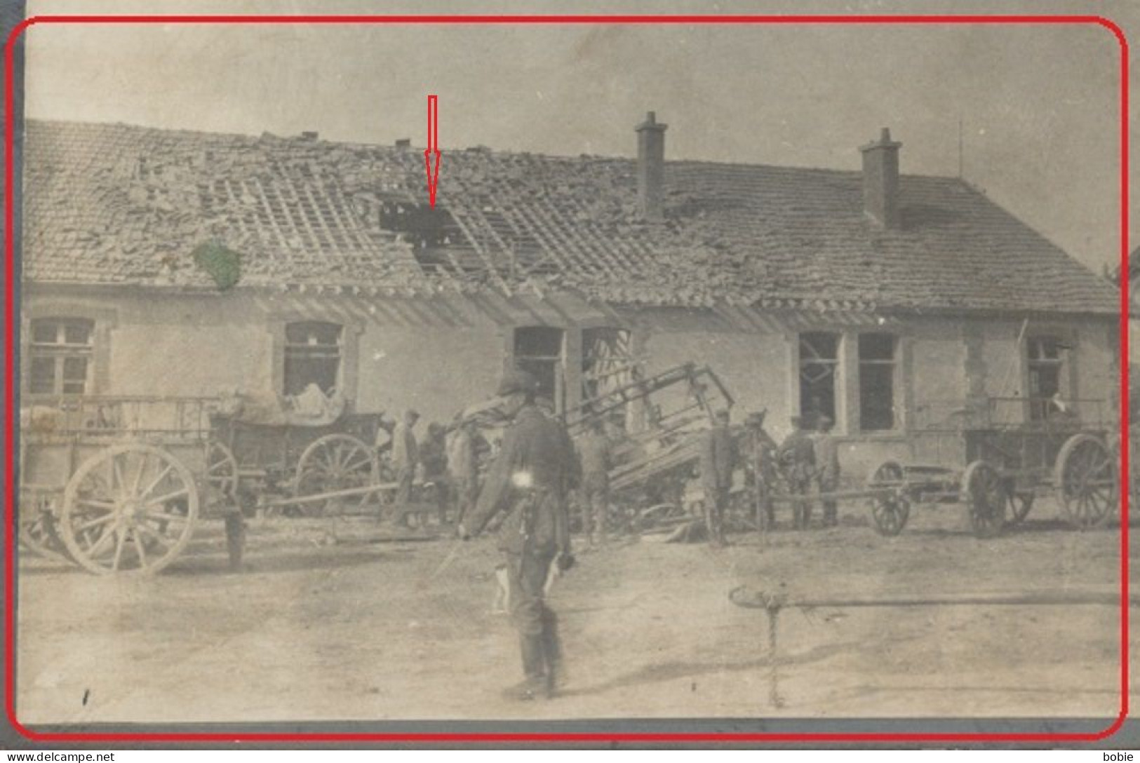 Sissonne Aisne : Carte Photo " Fliegerangriff Auf Lazarett Sissonne " Hôpital Militaire Allemand Bombardé / Guerre 14-18 - Sissonne