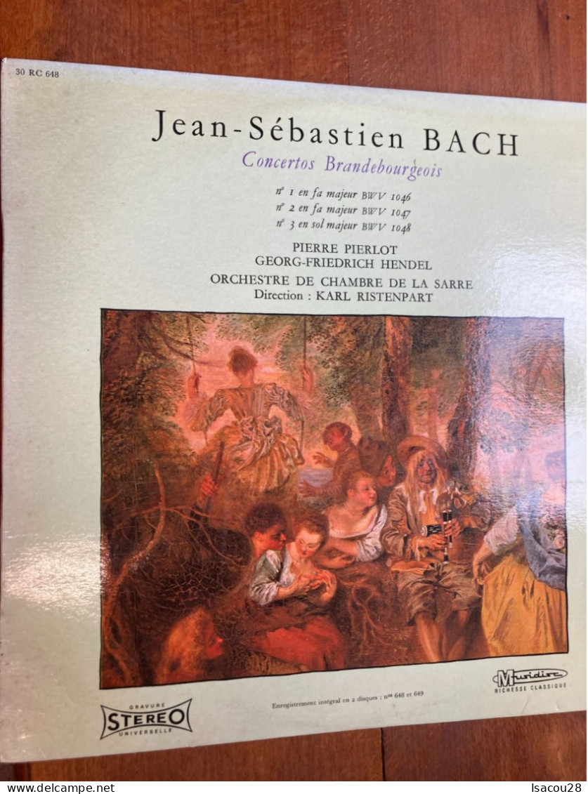 LP - 33T - J.S. BACH - CONCERTOS BRANDEBOURGEOIS 1,2,3 -ORCHESTRE DE CHAMBRE DE LA SARRE - VOIR POCHETTE - Classical