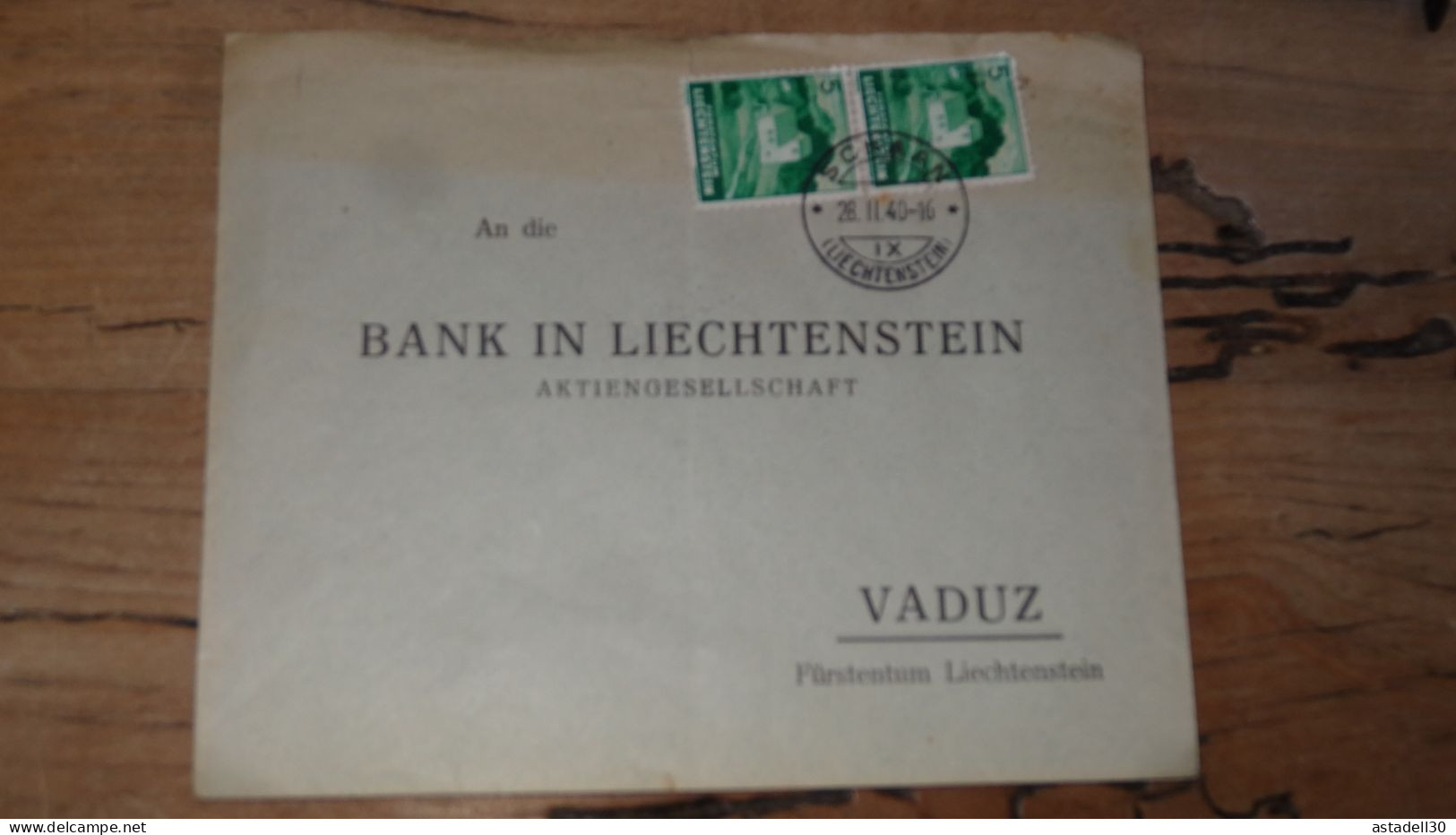 Enveloppe LIECHTEINSTEIN , Vaduz 1940  ............ Boite1 .............. 240424-277 - Lettres & Documents