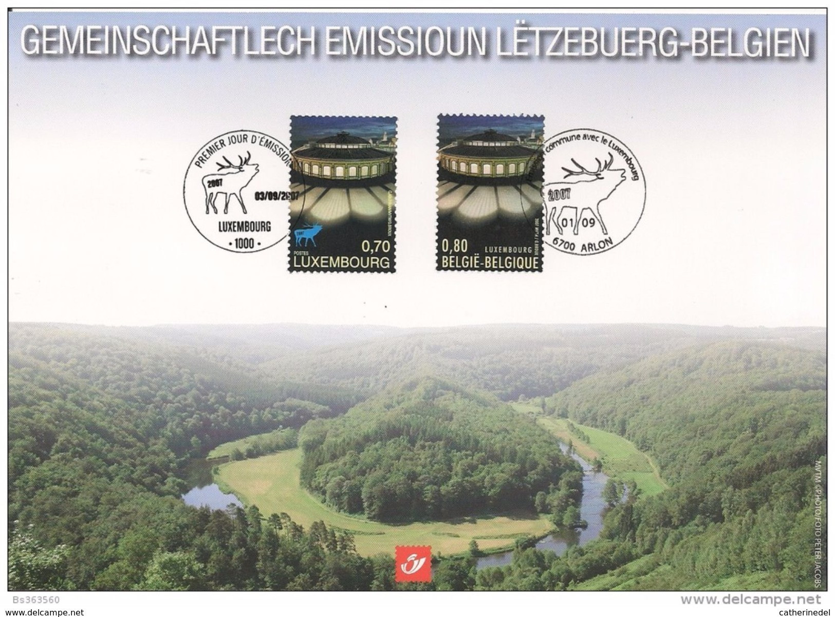 Année 2007 : Carte Souvenir 3676HK - Luxembourg Capitales Européenne De La Culture 2007 - Cartoline Commemorative - Emissioni Congiunte [HK]