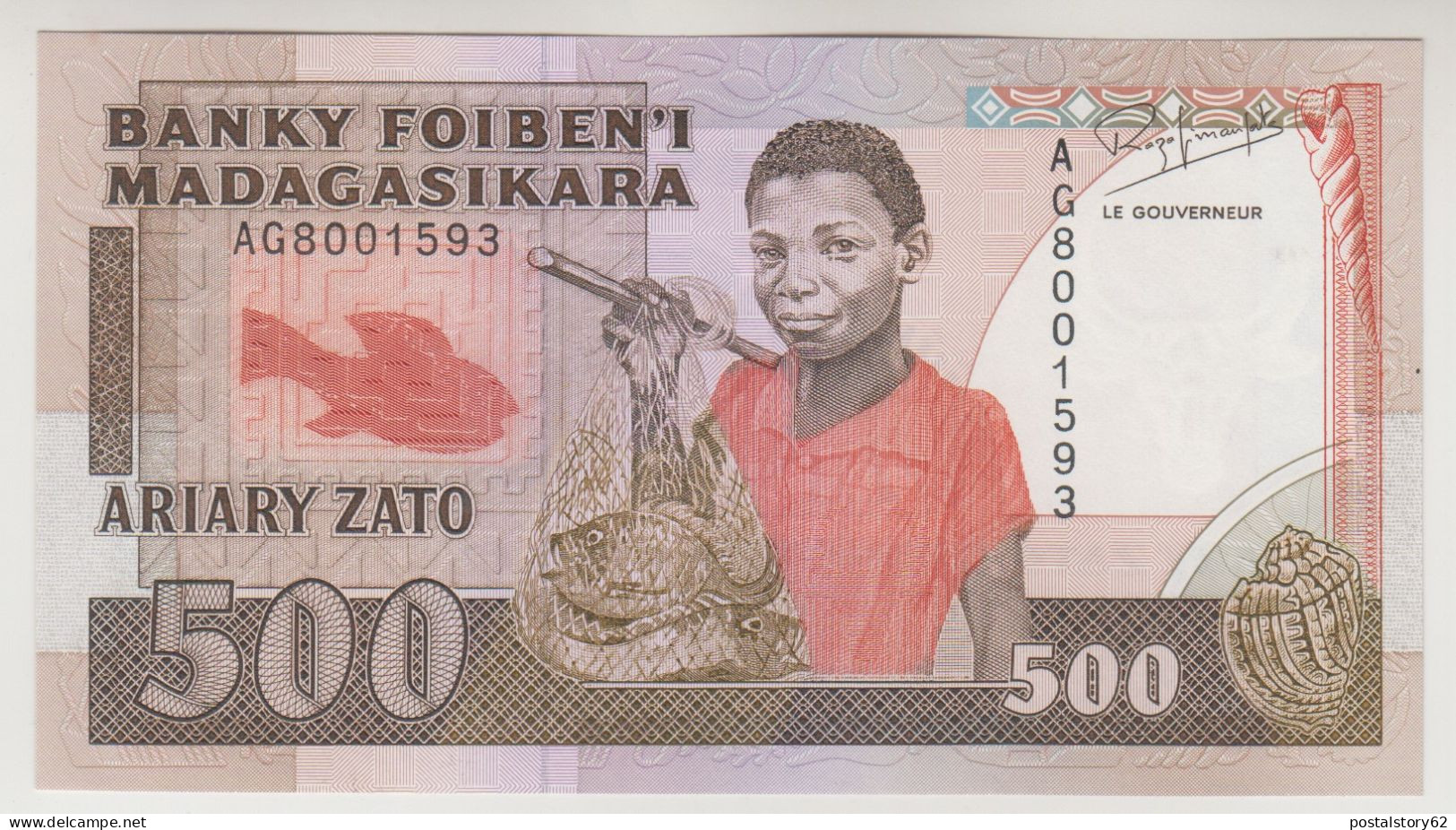 Madagascar, Banconota Da 500 Francs Nd (1988/1993) Pick 71b FDS - Madagaskar