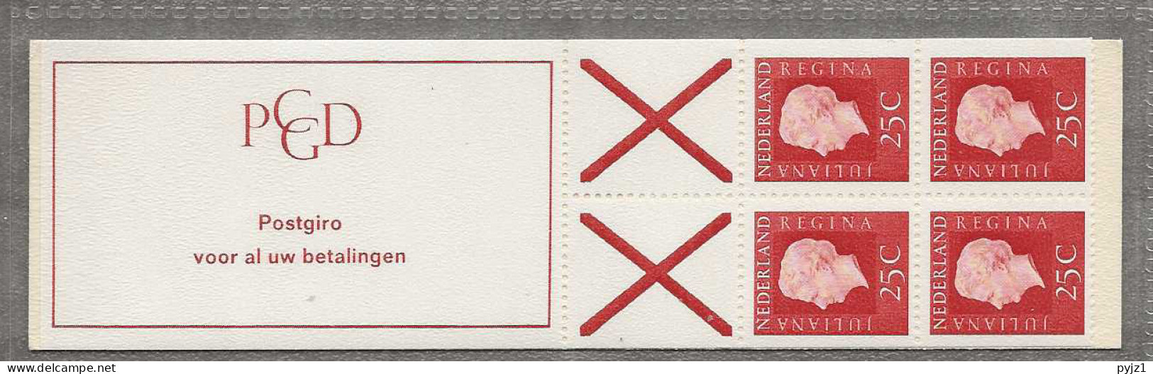 1969  MNH PB 9aF  Nederland Postfris - Postzegelboekjes En Roltandingzegels