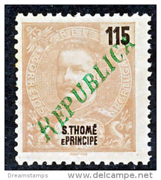 !										■■■■■ds■■ St.Thomas 1920 AF#237(*)* Local Overprint Mouchon 115 (x3762) - St. Thomas & Prince