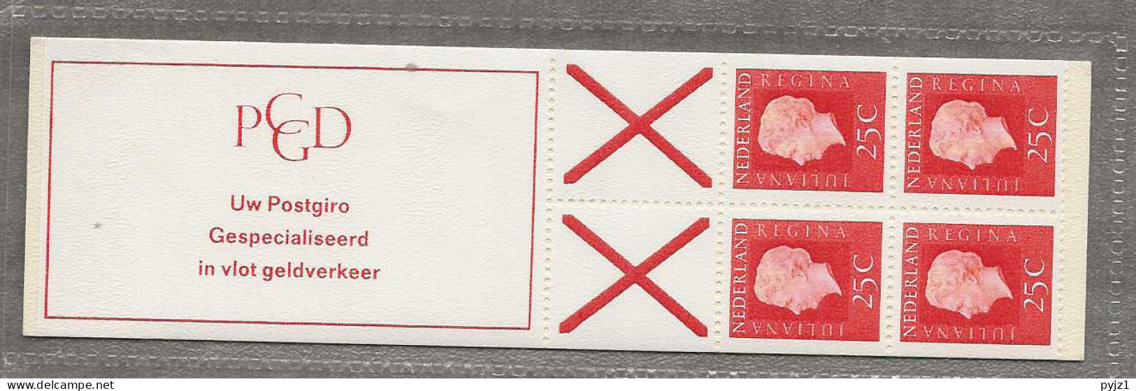 1969  MNH PB 9cF  Nederland Postfris** - Postzegelboekjes En Roltandingzegels