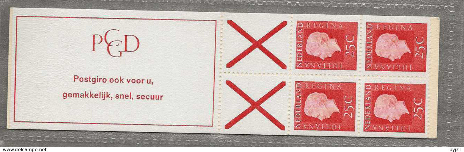 1969  MNH PB 9d  Nederland Postfris** - Postzegelboekjes En Roltandingzegels