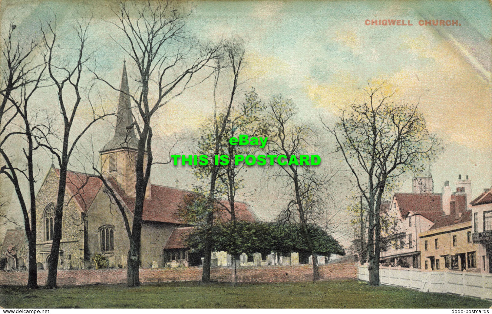 R588154 Chigwell Church. Fields Essex Series. No. 357. W. A. Field - Mundo