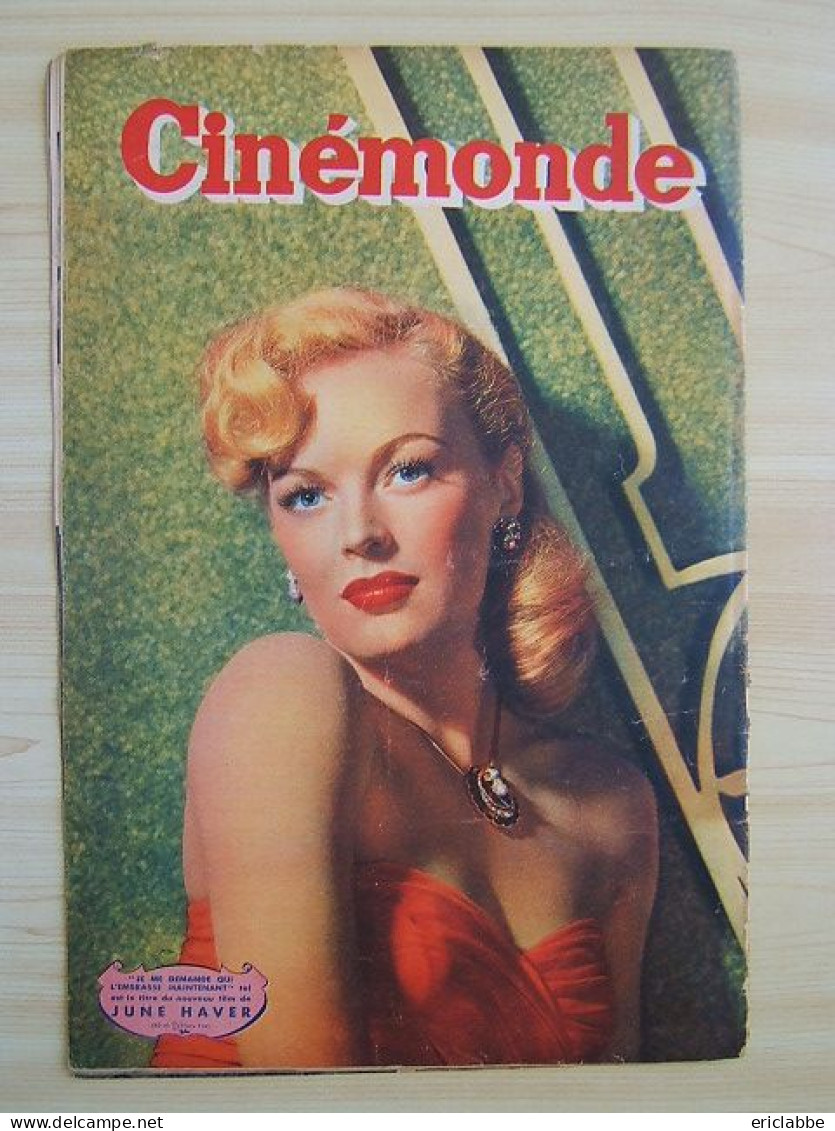 Cinémonde N°716 Du 20 Avri 1948 Fernand Gravey-June Haver-Janine Marsay-Miss Cinémonde-Edwige Feuillere-Luchino Visconti - Cinéma/Télévision