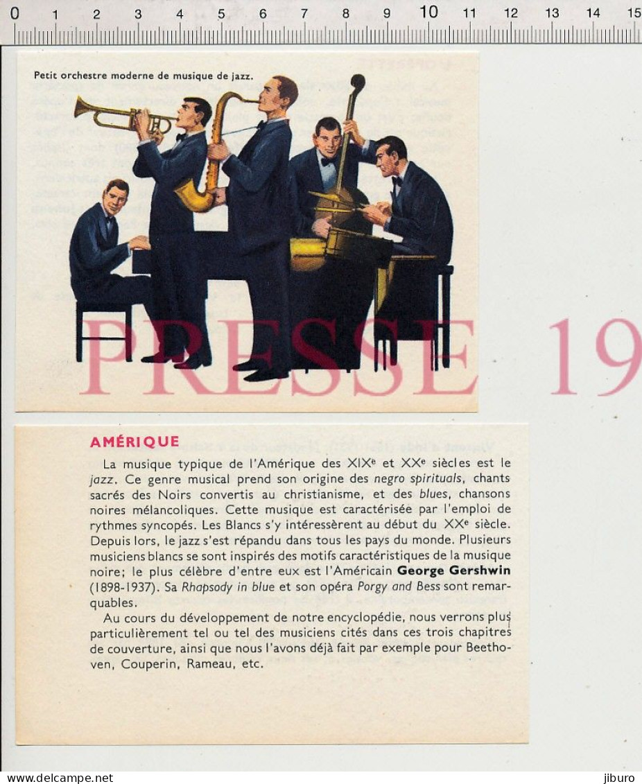 Doc 1967 Orchestre De Jazz Saxophone Musique 231A1 - Altri & Non Classificati