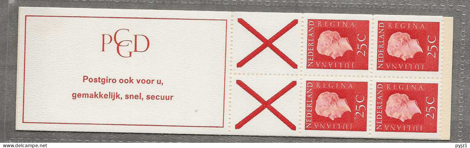 1969  MNH PB 9dF  Nederland Postfris** - Postzegelboekjes En Roltandingzegels