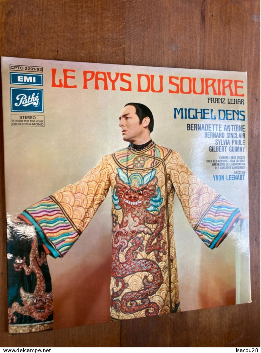 2 LP - 33T - LE PAYS DU SOURIRE - FRANZ LEHAR - MICHEL DENS BERNADETTE ANTOINE - SINCLAIR - SYLVIA PAULE.- VOIR POCHETTE - Classique